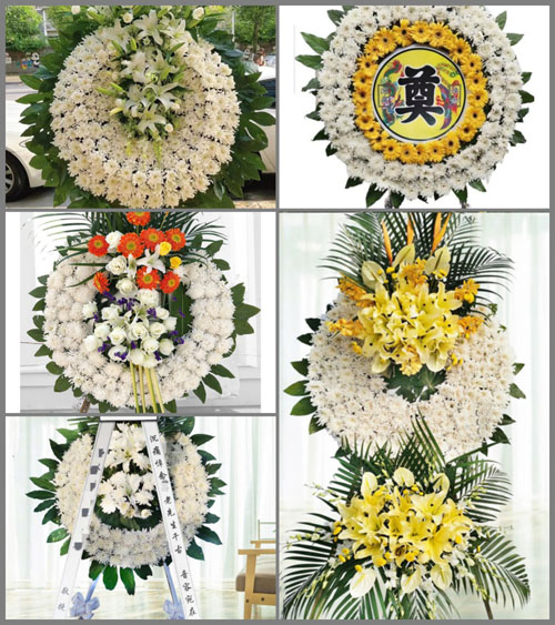 广东江门市恩平市圣堂镇区村村花圈速递